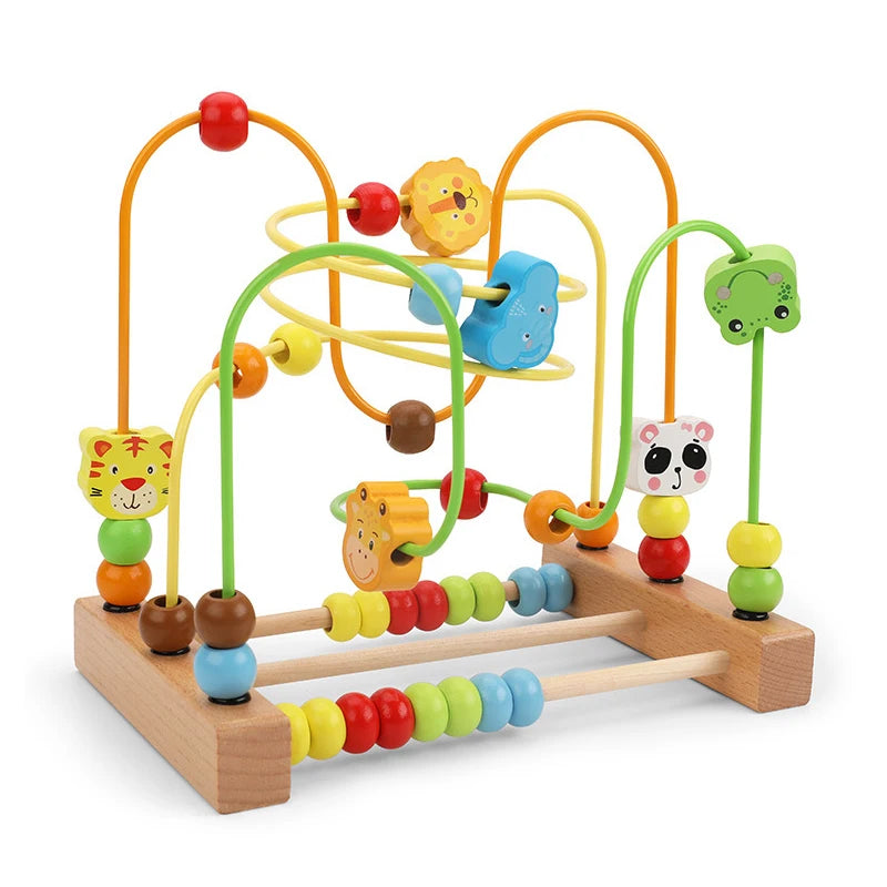 Montessori Wooden Roller Coaster Bead Maze