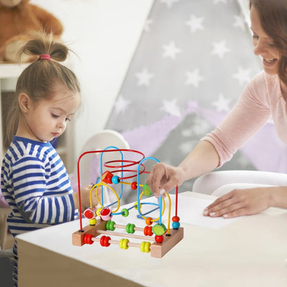 Montessori Wooden Roller Coaster Bead Maze