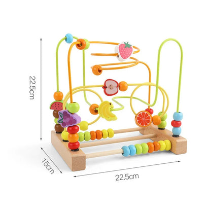 Montessori Wooden Roller Coaster Bead Maze