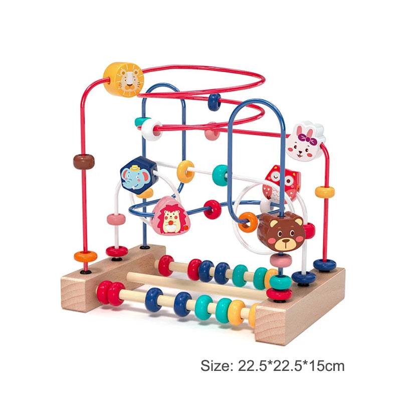 Montessori Wooden Roller Coaster Bead Maze