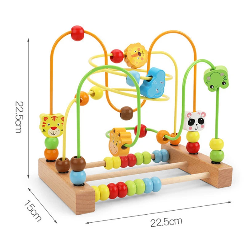 Montessori Wooden Roller Coaster Bead Maze