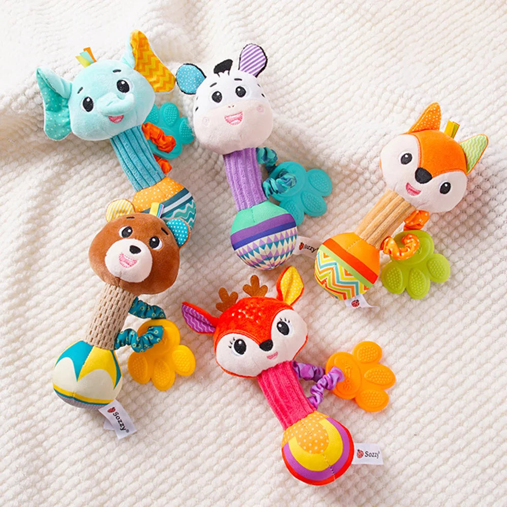 Soft Animal Rattle Grip Toy